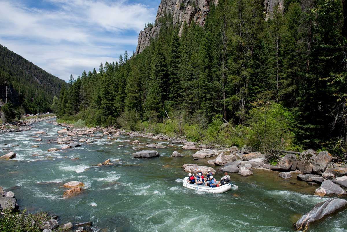 Whitewater rafting on the Gallatin River