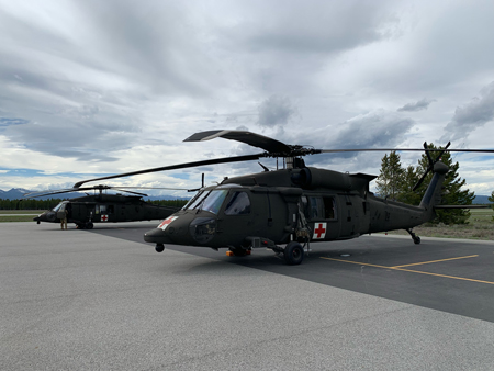 air ambulance helicopters at WYS