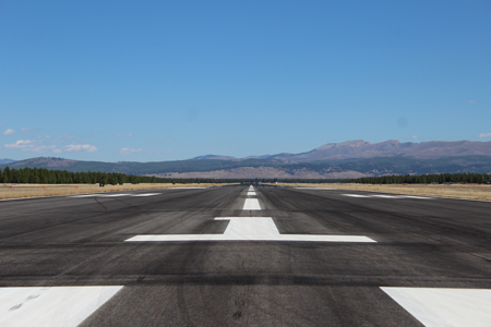 the start of the runway at WYS