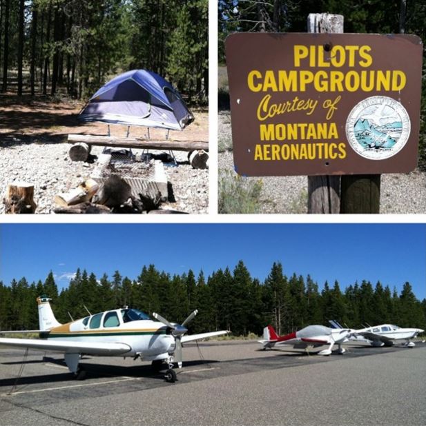 Collage of photos from the WYS Pilots Campground