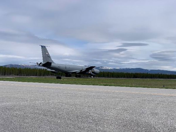 C-17 Touches Down at Yellowstone Airport